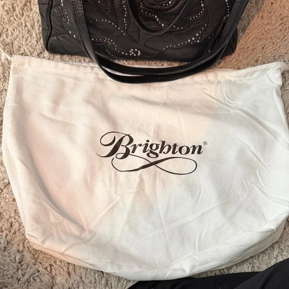Brighton Black Embellished Women's Bag with Dust Bag - Picture 4 of 8